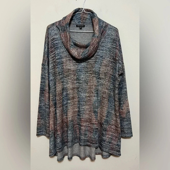 Cha Cha Vente Cowl Neck High Low Sweater Top Size Medium - Picture 5 of 12